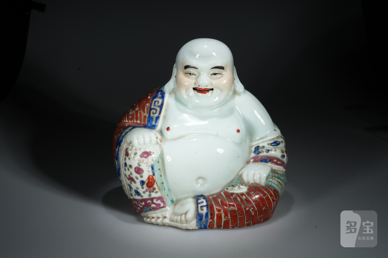 清光绪 粉彩弥勒坐像 - 图5